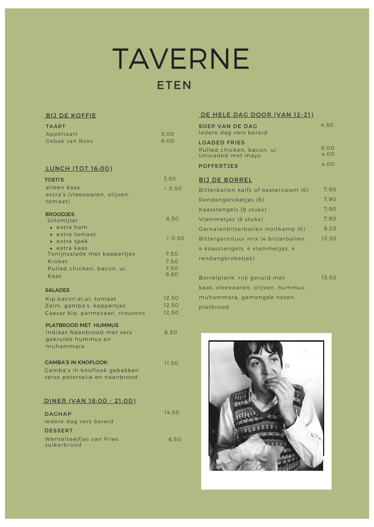 Menukaart pagina 4 – eten